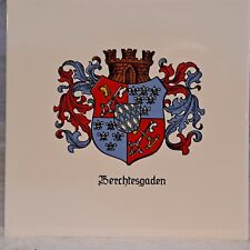 Berchtesgaden Germany Coat Of Arms Hand Painted Ceramic Tile 6”x 6”x 3/16