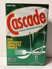 Vintage Unopened Box CASCADE Dishwashing Detergent Full 35oz NOS Movie Prop picture