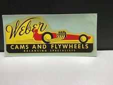 Vintage Original Weber CAMS and FLYWHEELS Water Decal picture