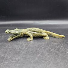Vtg Carved Jade Alligator Figure picture