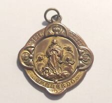 VINTAGE IMMACULATE CONCEPTION NECKLACE PENDANT. BRONZE. SPAIN, LATE 19th CENTURY picture
