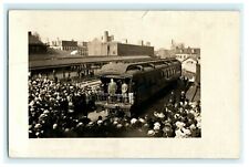 c1908 RPPC William H Taft on Campaign Trail Political - Back of Train Locomotive picture