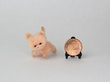 Vintage Miniature Chenille Pipe Cleaner Pink Pig Figurine picture