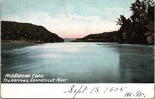 Middletown Connecticut Narrows Connecticut River UDB Cancel WOB WOF Postcard picture