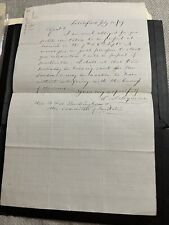 1859 RSVP Letter from O. S. Seymour, Chief Justice of Connecticut Supreme Court picture