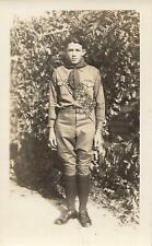 1930 Snapshot Photograph Id'ed Boy Scout Badges Sash 18 year old Sharp Handsome picture