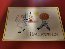 Vintage 1910’s ? Halloween Postcard Gibson Lines 606  Unused ships fast see pics picture