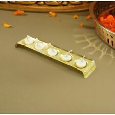 Rectangle Design Brass Ghee Diya Holder Small for Pooja Room   picture