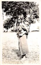 J68/ Foreign RPPC Postcard c1940s Africa? Native Woman Holding Child 249 picture