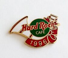 Hard Rock Cafe Lapel Hat Pin 1996 Christmas French Horn Cloisonne Enamel Vintage picture