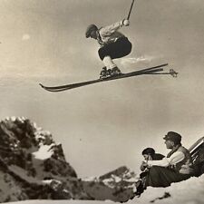 Postcard CH Swiss Skisport Geländesprung Ski Jump Real Photo RPPC picture