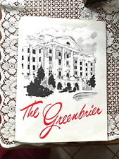 VINTAGE THE GREENBRIER RESORT 1950 MENU WHITE SULFUR SPRINGS WEST VIRGINIA picture