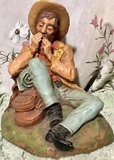 RARE Vintage 1982 Universal Statuary Corp Chicago Cowboy W/Harmonica 163 Signed picture