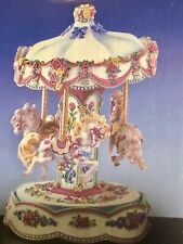 Carousel Music Box -Rose Parade 3 Horses tune Fantasie Impromptu, New picture