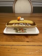 Vintage Merry Mushroom Sears Roebuck & Co Lidded Covered Butter Dish 1978 Japan picture