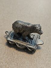 1992 Hudson Pewter Circus Train Car with Animal  - Bear Figurine picture