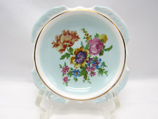 Paragon By Appointment Floral Blue Gold Mint Pin Tea Bag Dish Plate England picture