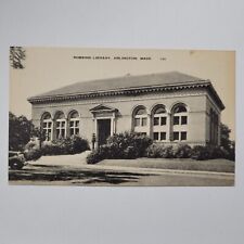 Robbins Public Library Arlington Massachusetts Mass Vintage Postcard Street View picture