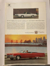 1967 Cadillac Red, White - Vintage Print Classic Car Advertisement picture