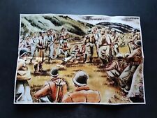 1944 WWii USA AMERICA CAMP FIRE ARMY SOLDIER TROOPS NAVY REST PROPAGANDA POSTER picture