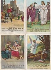 Antique 1910 / 1911 Bible Lesson Picture Card Lot of 7 Sunday School Church picture
