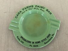 Vintage Cara Farms Dairy Bar(Benfer) Beavertown PA Advertising Metal Ashtray picture