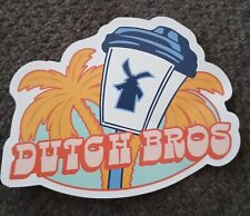 *NEW* Dutch Bros Sticker June 2024 Windmill Palm Trees Orange Summer picture