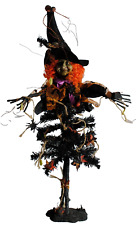 VTG Halloween Black Christmas Tree with Detailed Witches Head Tree-Topper 25 in. picture