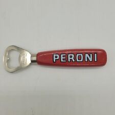 Vintage Red Wooden Handled Peroni Bottle Opener Italy picture