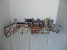 9 The Cats' Meow Wooden Houses Shelf/Door  Sitters Faline 1985-90 Hagerstown MD picture