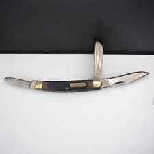 Brown SCHRADE Old Timer 3 Blade Folding Pocketknife, Model 340T picture
