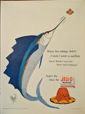 1954 vintage Jell-O print ad.  I wish I were a Sailfish  picture