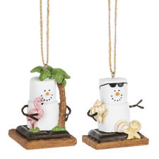 New S'more Coastal ornament Select Flamingo & Palm or Shells picture