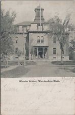 Wheeler School, Winchendon Massachusetts 1905 RPO PM Postcard picture