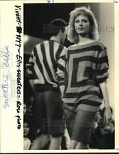 1985 Press Photo Fashions - Perry Ellis Sweaters - noc76798 picture