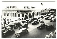 c.1937 SAN FRANCISCO CLIFF HOUSE TRAFFIC JAM w/RESTAURANT SIGN~NEW 1980 POSTCARD picture
