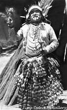 Mono-Paiute Indian Chief 'Lemee' in Miwok Dress - c1940 - Historic Photo Print picture