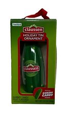 Claussen - Holiday Tin Ornament (with pickle gummy candy) 5/2025 Christmas picture