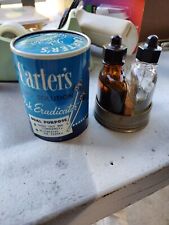 Vintage Carter's Ink Eradication Bottles Eradicator Eraser Tin Contents USA used picture