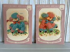 Vintage Meyercord #886-A, B Adorable Fluffy Lamb Blue Pink Decals Set of 2 NOS. picture