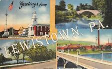 LEWISTON, PA Pennsylvania VISCOSE PLANT~MIFFLIN CO COURT HOUSE++ c1940s Postcard picture