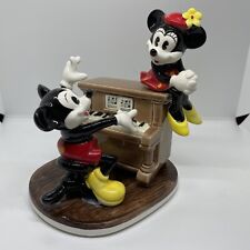 Vintage Disney Japan Mickey & Minnie Mouse Piano Ceramic Music Box Works picture