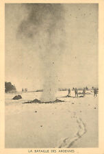 WWII Postcard Battle Of The Bulge Ardennes Forest Explosion of Artillery Shell picture
