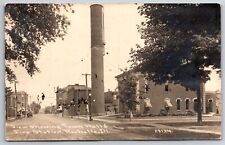 Rochelle IL Town Hall~Fire Station~Main Street~Stand Pipe~RPPC 1914 CR Childs PC picture