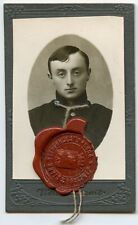 Jewish Man, Osip Shlema Burstain ID  Photo with Russian Police Wax Seal, Judaica picture