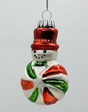 Vintage Candy Snowman Christmas Tree Ornament picture
