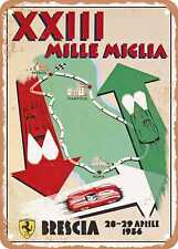 METAL SIGN - 1956 XXIII Mille Miglia Brescia Vintage Ad picture