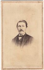 CIRCA 1860s CDV MAN IN SUIT WITH MUSTACHE NAMED A. REESE UNMARKED picture