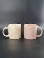 Set of 2 Whitney Kerney Ceramic For CAUSEBOX Mugs, Abstract Lines, Pink & Beige picture
