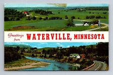 Banner Postcard Greetings from Waterville Minnesota Farm View c1961 picture